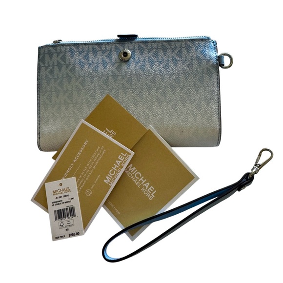 Michael Kors Silver Wristlet with Logo - Picture 2 of 15